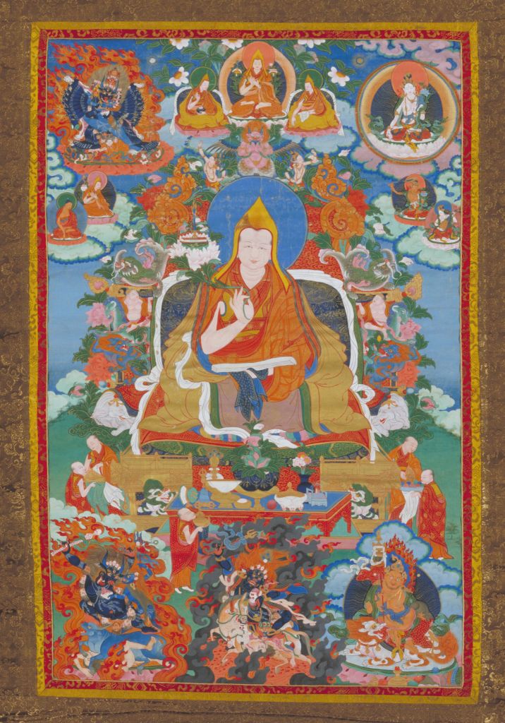 图片[1]-The origin of the Dalai Lama – Gesangatso Thangka-China Archive